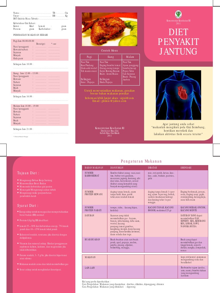 Brosur Diet Penyakit Jantung1 Pdf
