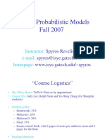 IE6650: Probabilistic Models Fall 2007: Instructor: E-Mail: Homepage