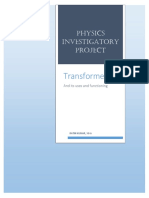 Transformers: Physics Investigatory Project