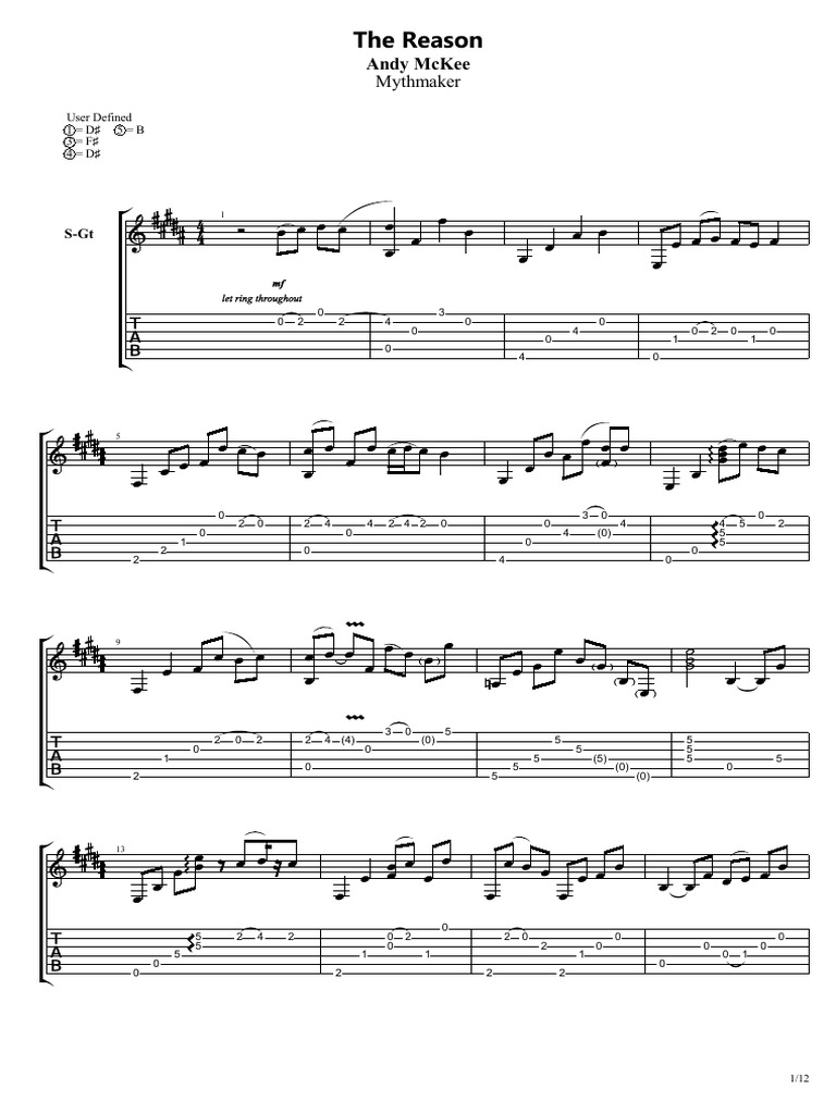 Andy McKee The Reason | PDF