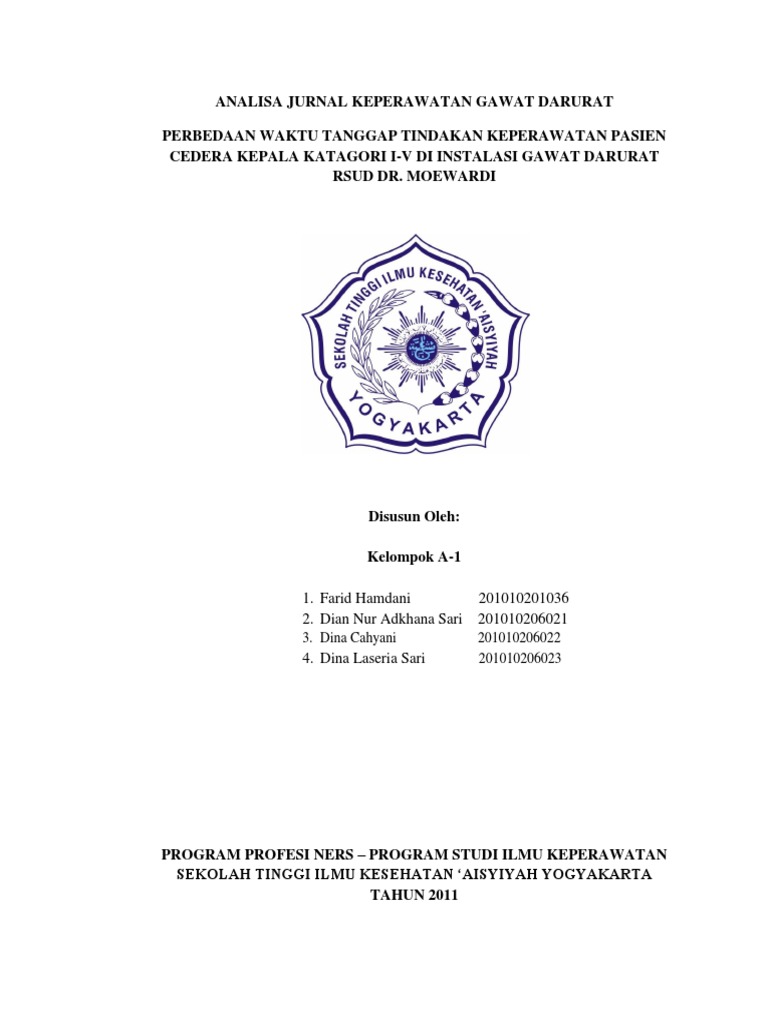 ★ Contoh jurnal gawat darurat
