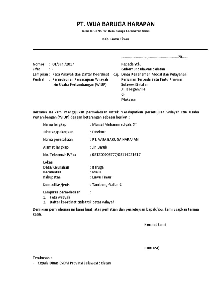 Permohonan WIUP Tambang Galian C | PDF