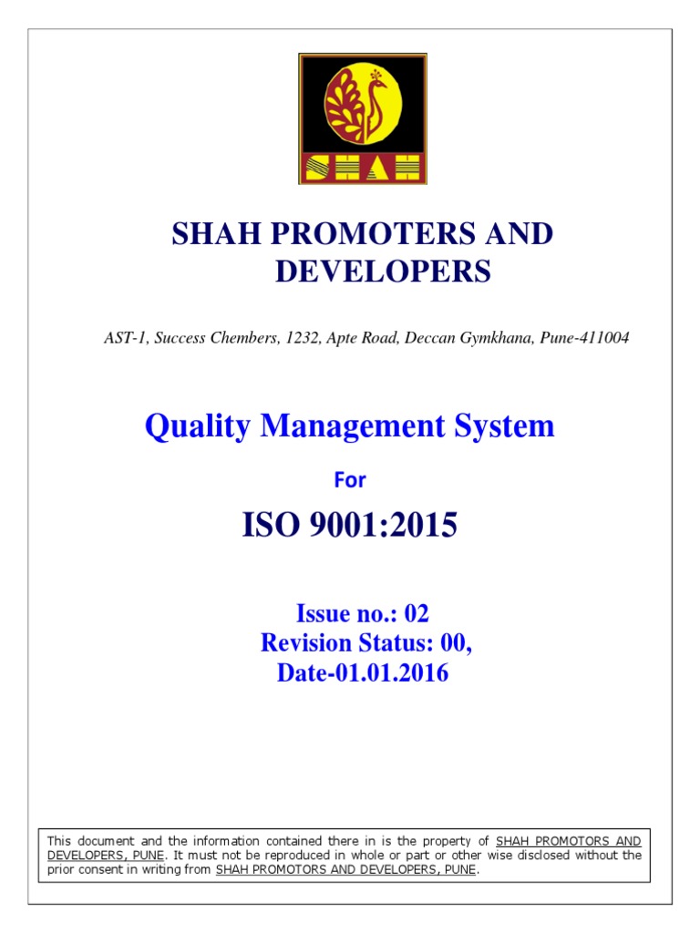 Quality Manual Example PDF PDF