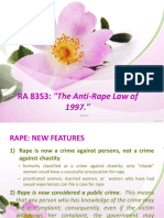 RA 8353: "The Anti-Rape Law Of: Attyjmp