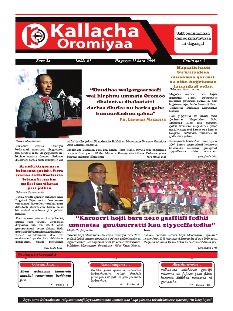 Kallacha Oromiyaa | PDF