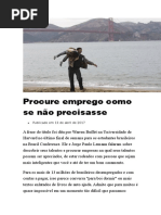 Procure Emprego Como Se Não Precisasse