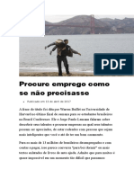 Procure Emprego Como Se Não Precisasse