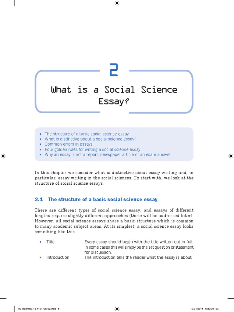 short essay on social science