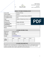  Technical Writing Syllabus Summer 2015-2016