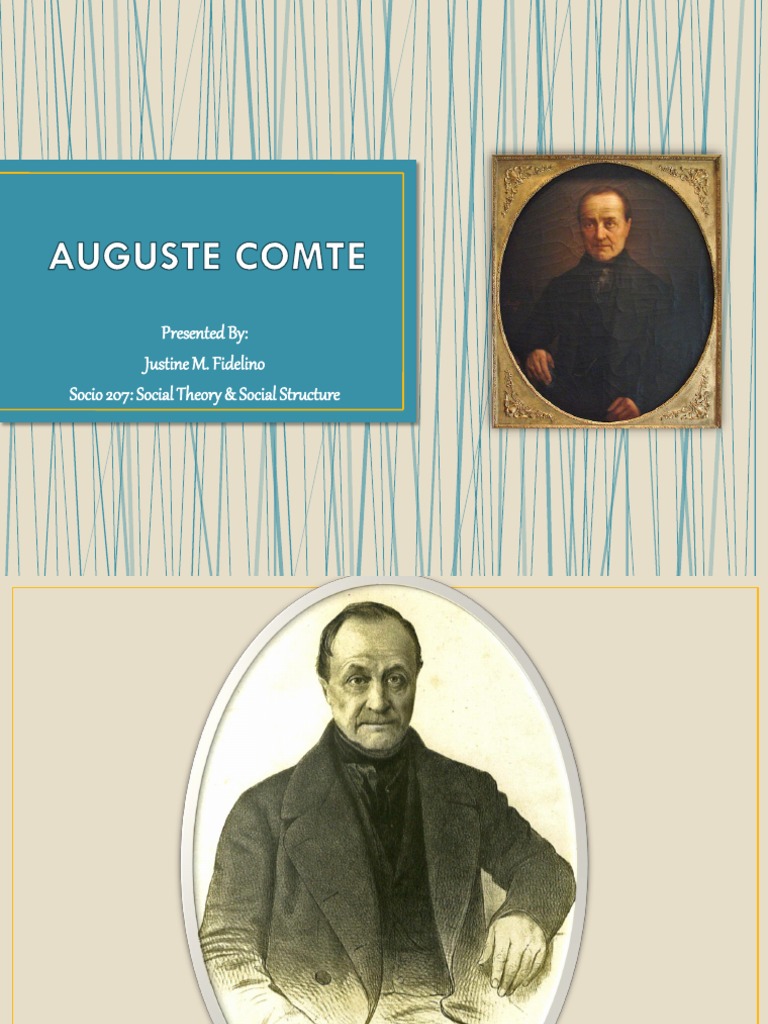 Auguste Comte PDF Positivism Sociology