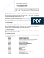 Notes to Financial Statement-cordillera Kidney