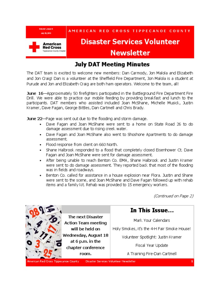 Tippecanoe Disaster Volunteer News | PDF