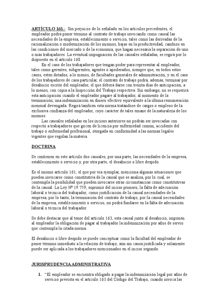 ARTÍCULO 161  Desalojo  Gobierno
