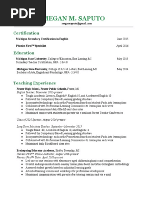 saputo teachingresume