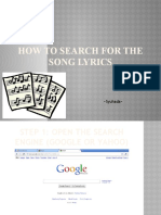 How to Search for the Song Lyrics