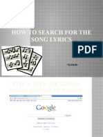 How To Search For The Song Lyrics