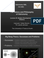 The History and Philosophy of Astronomy Lecture 25: Modern Developments II: Inflation. Presentation