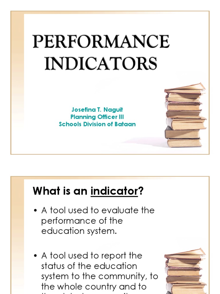 Performance Indicators Formula Students Primary Education Free 30