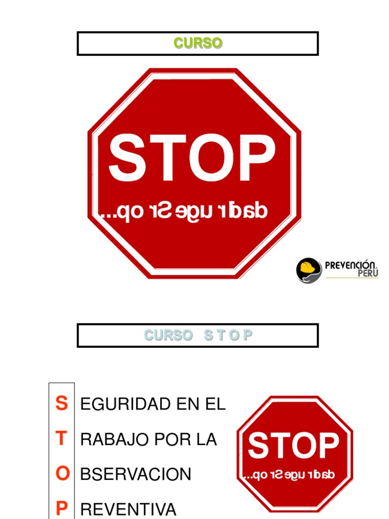 Sistema Stop General-Observacion Preventiva | PDF | Factores humanos y ...