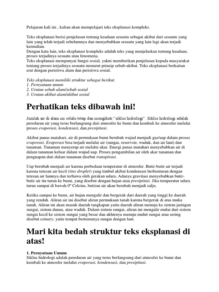 Teks Eksplanasi Lumpur Lapindo Beserta Strukturnya