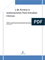 ABRACRO (2011) Garantía de Acceso a Mediaciones Post-estudios Clinicos