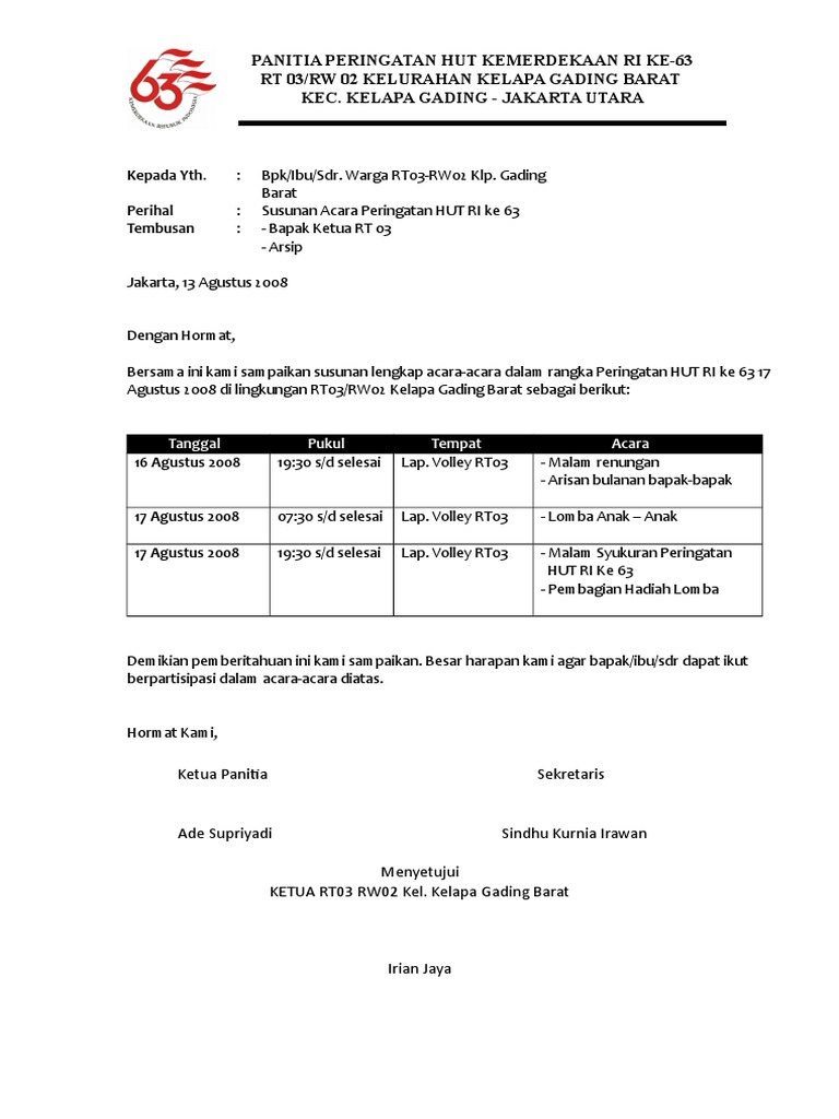 Undangan Hut Ri Doc Kumpulan Gambar