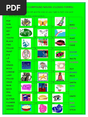 Oneword Compound Nouns Pdf