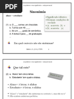 As Palavras e Seus Significados - Aula Presencial