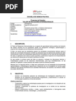 Taller de Análisis en Relaciones Internacionales. Juan Carlos Aguirre
