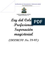 Ley Del Colegio Profesional de Superacion Magisterial