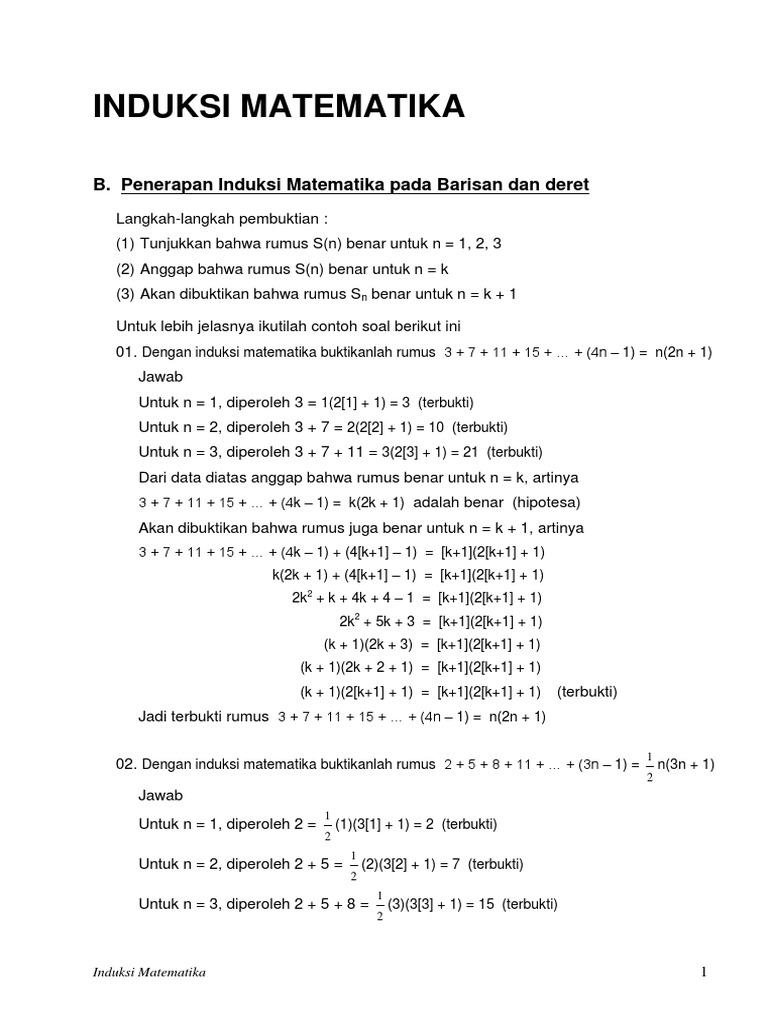 03 Induksi Matematika Pada Barisan Dan Deret Pdf
