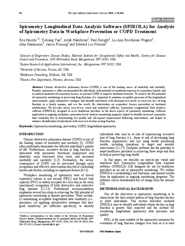 Spiro La | PDF | Standard Error | Chronic Obstructive Pulmonary Disease