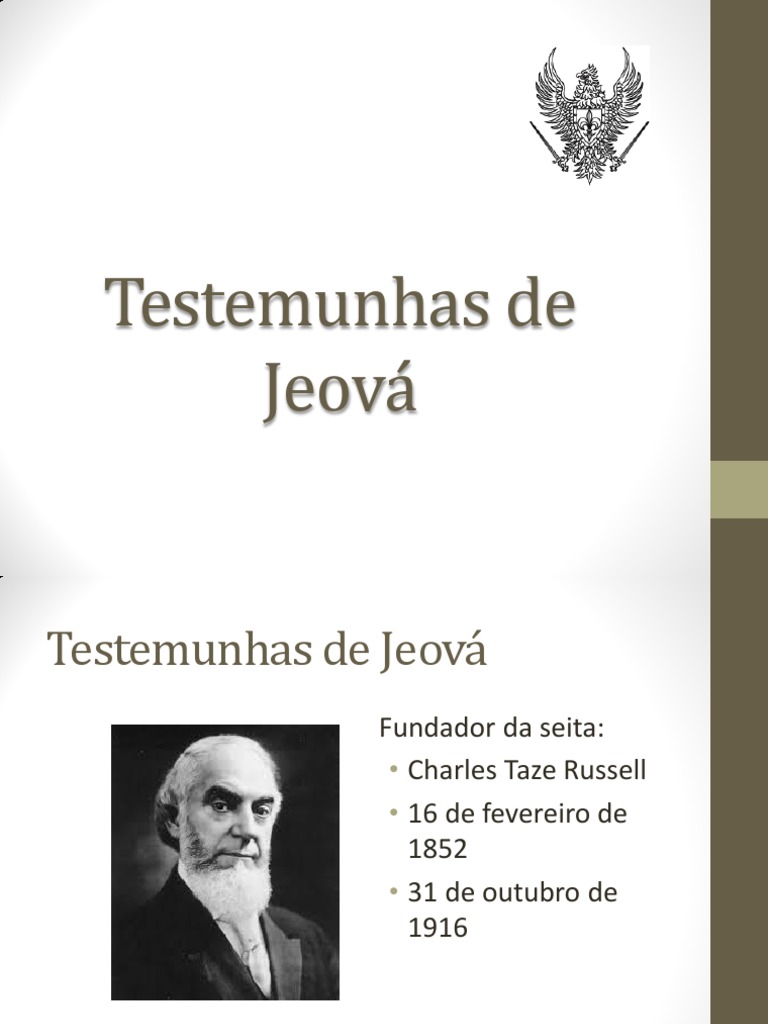 Seitas Protestantes - Doutrina Dos Testemunhas de Jeová | PDF ...