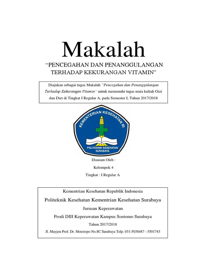 Makalah Kekurangan Vitamin
