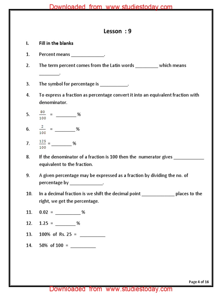 maths worksheet for class 5 online