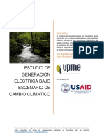 Generacion Electrica Bajo Escenarios Cambio Climatico PDF