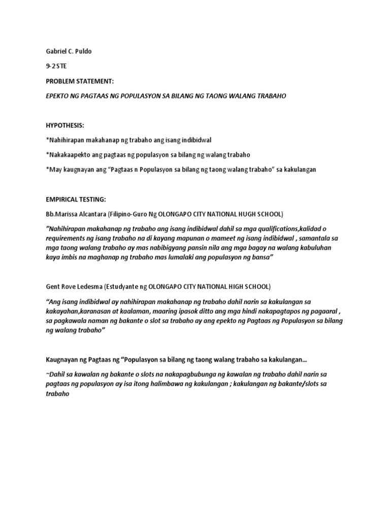 Problem Statement | PDF