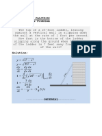 Calculus: Sliding Ladder Rate Problem Solved