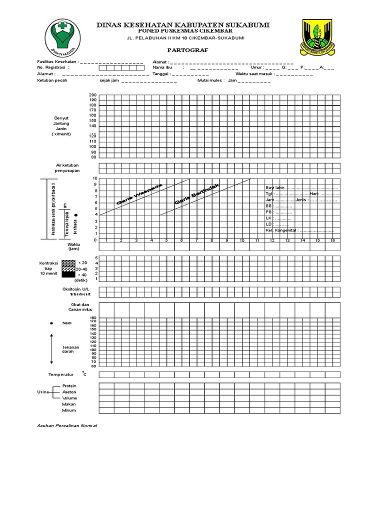Contoh Pengisian Partograf Persalinan | PDF