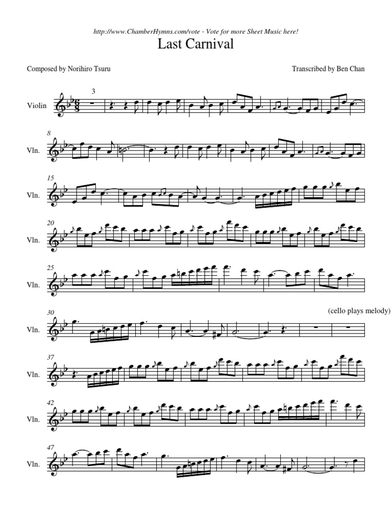 Last Carnival Violin Classical Music Performing Arts