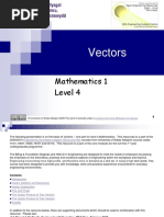 Vectors: Mathematics 1 Level 4