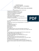 Question Bank Subject Name: ME2354-AUTOMOBILE Engineering Year/Sem: Iii / Vi Unit-I Vehicle Structure and Engines