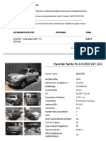 Hyundai Santa Fe 2.0 CRDi VGT GLS Detalii Automobil