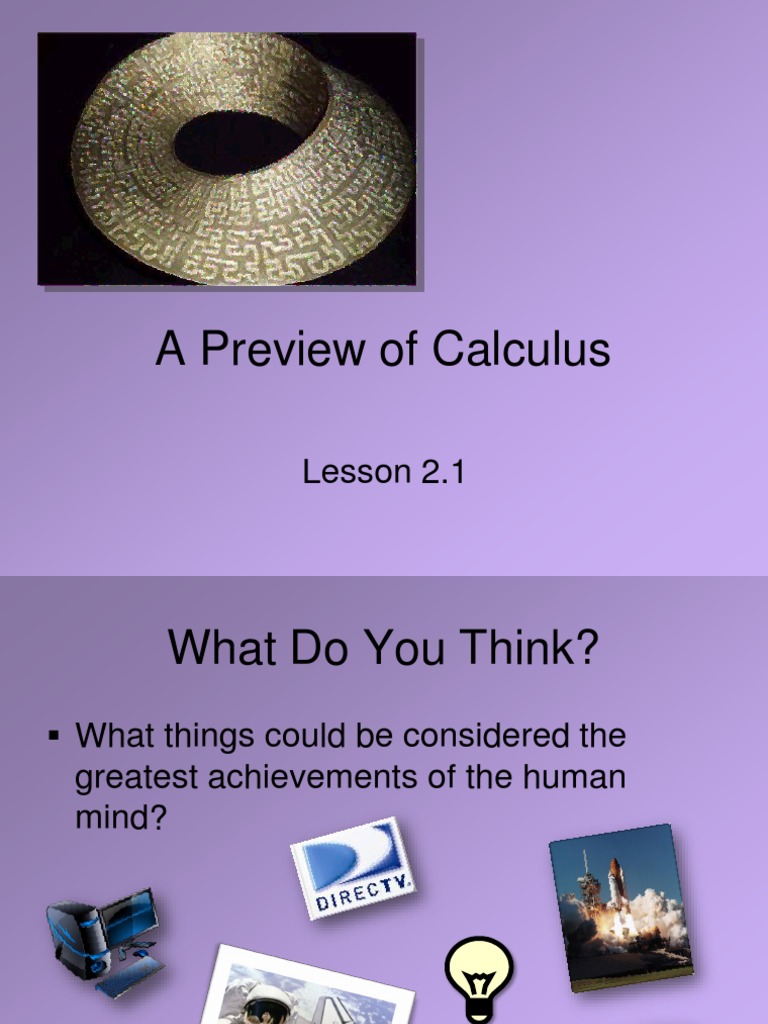 Lesson2.1A Preview of Calculus | Calculus | Tangent