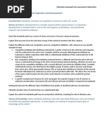 8.1 Metabolism Assessment Statements