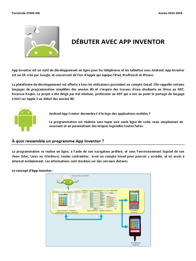 Introduction à App Inventor 2 | PDF | Android (Système d'exploitation ...