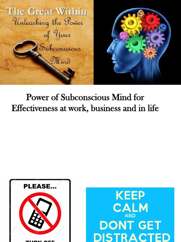 Unlocking Subconscious Mind for Success | PDF | Thought | Consciousness