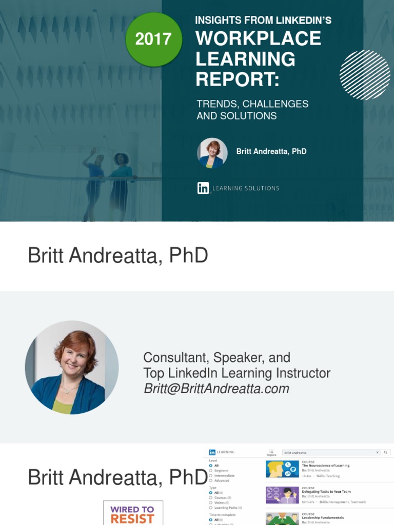 Workplace Learning Report Insights From Linkedin