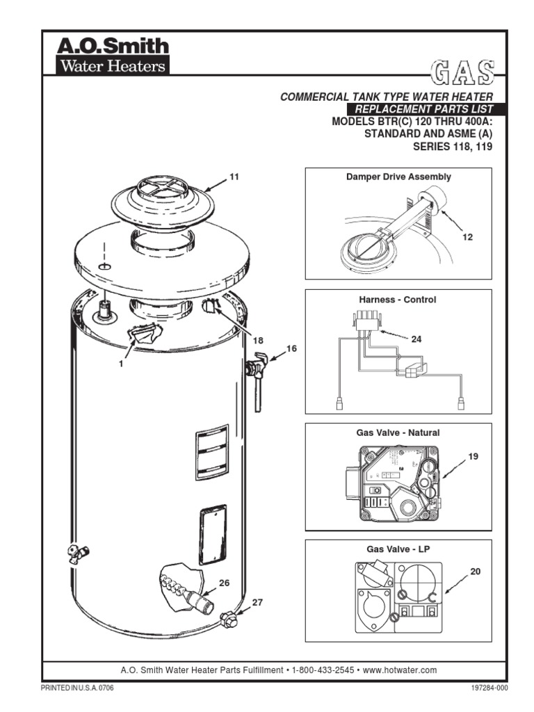 Ao Smith PDF Thermostat Water Heating