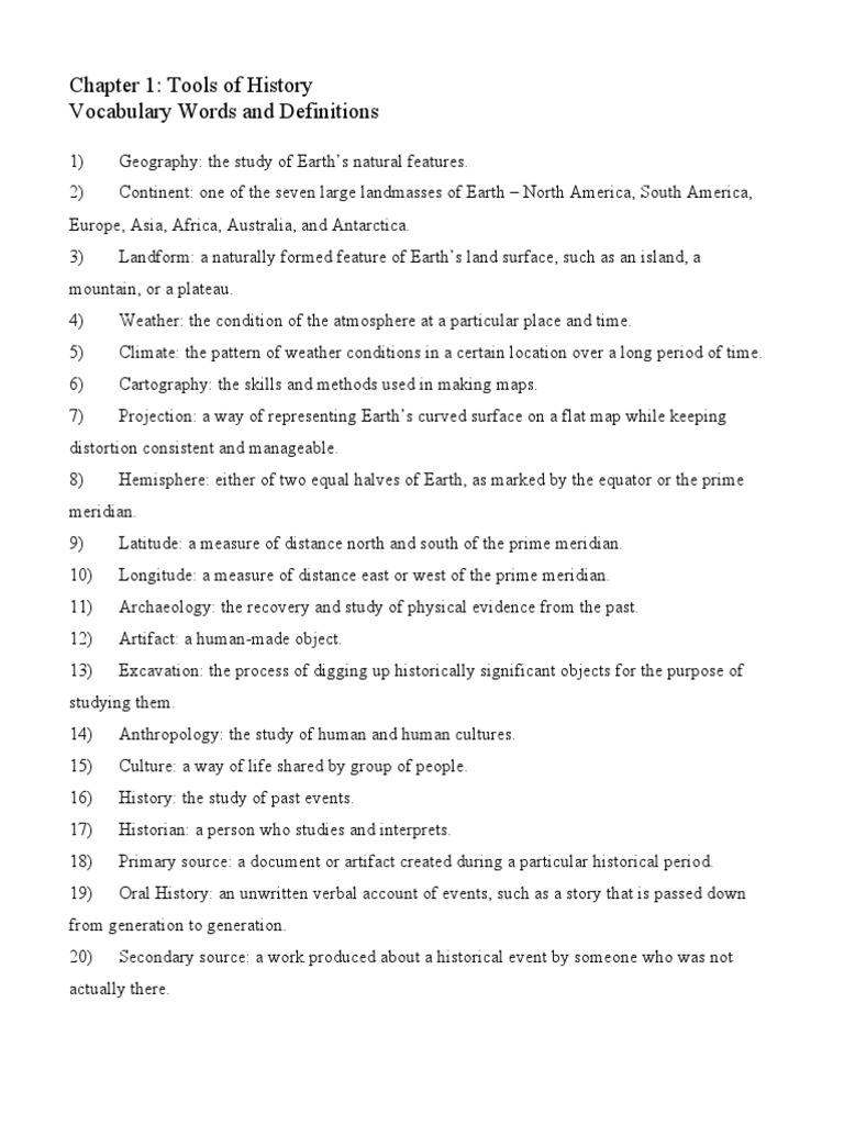 world history ch 1 vocab and definitions Map Earth